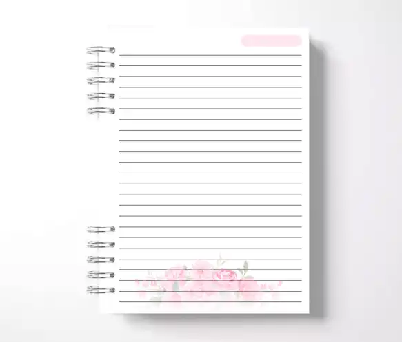 Agenda com letras de A até Z - Arquivo Digital - Floral - Image 3