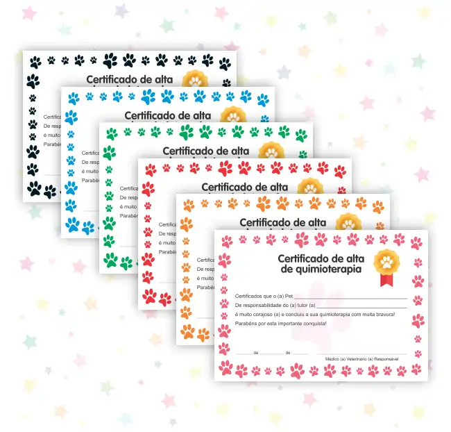 Certificado de Coragem Pet – Alta de Quimioterapia