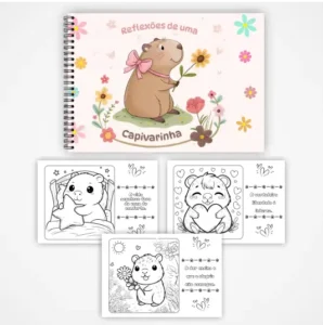 Livro de colorir capivarinha