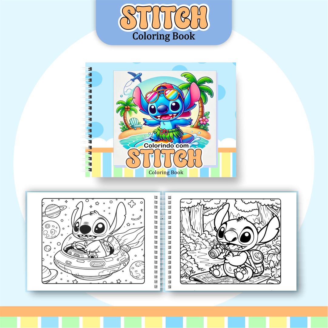Livro de colorir Stitch