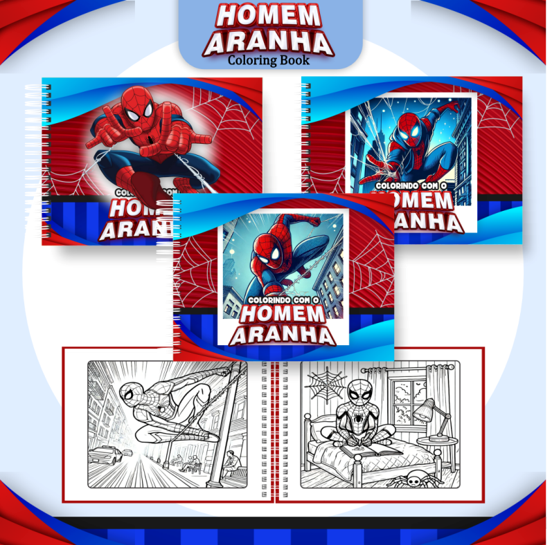 Livro de Colorir Homem Aranha