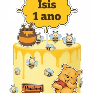 Topo de bolo ursinho pooh