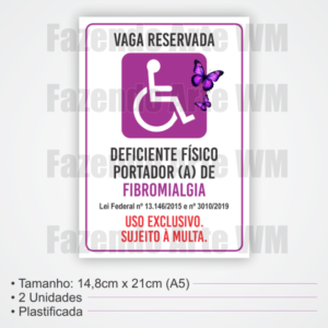 Placa Sinalização Fibromialgia
