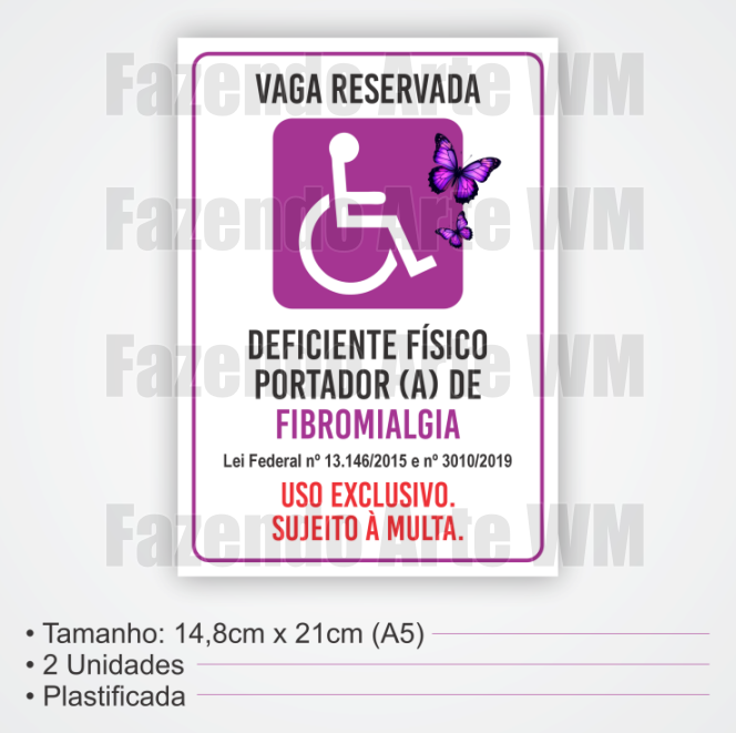 Placa Sinalização Fibromialgia