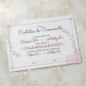 Certidão de Casamento - Para imprimir