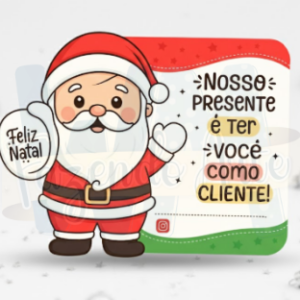Card Natal Nosso Presente é Ter Você Como Cliente - Arquivo Digital Celebre o Espírito Natalino e Agradeça Seus Clientes! Adquira este lindo Cartão de Natal Digital com o Papai Noel carismático para enviar uma mensagem sincera de gratidão aos seus clientes neste final de ano. Perfeito para empresas, pequenos negócios e empreendedores.
