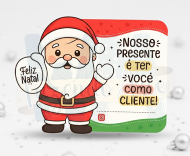 Card Natal Nosso Presente é Ter Você Como Cliente - Arquivo Digital Celebre o Espírito Natalino e Agradeça Seus Clientes! Adquira este lindo Cartão de Natal Digital com o Papai Noel carismático para enviar uma mensagem sincera de gratidão aos seus clientes neste final de ano. Perfeito para empresas, pequenos negócios e empreendedores.